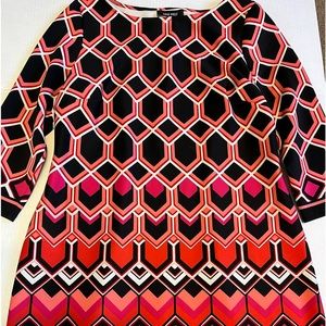 Nine West Sz 12  Work Summer Wedding packable Causal 3/4 Sleeve Dress